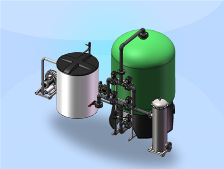 賓館、洗衣房軟化水設備，大約每天處理30噸水